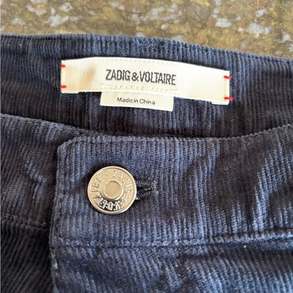 ZADIG & VOLTAIRE Navy Pio Corduroy Trousers - Picture 8 of 15